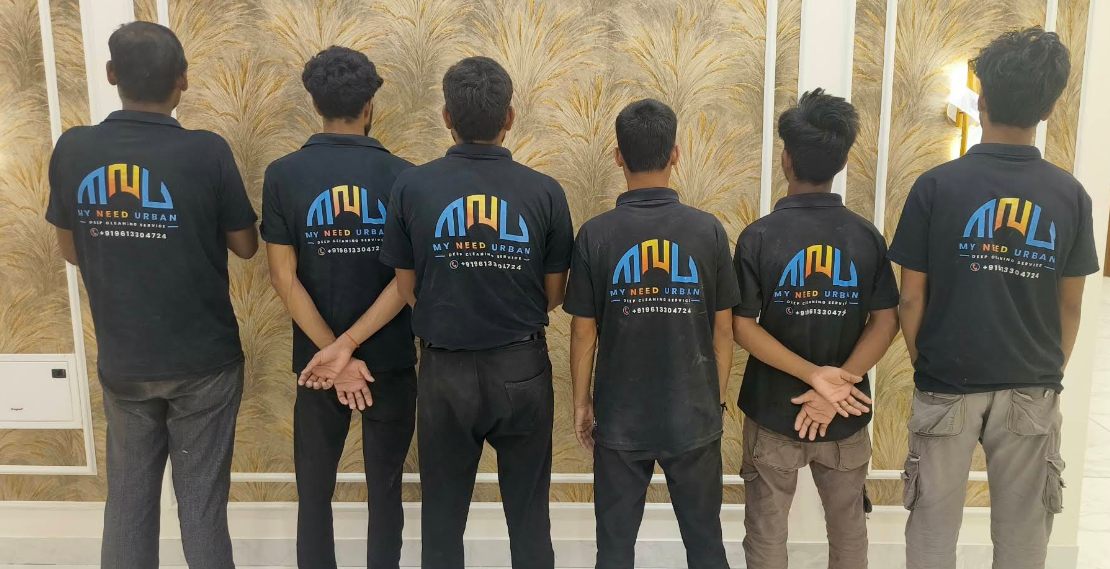 The MyNeedUrban cleaning team in branded uniforms